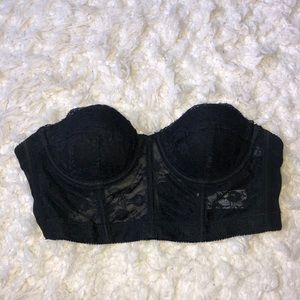 Black Lace Corset Bralette